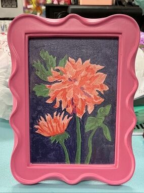 Pink Flower Paint-by-Number Framed Mini by Artist's Loft® 7x5 Completed